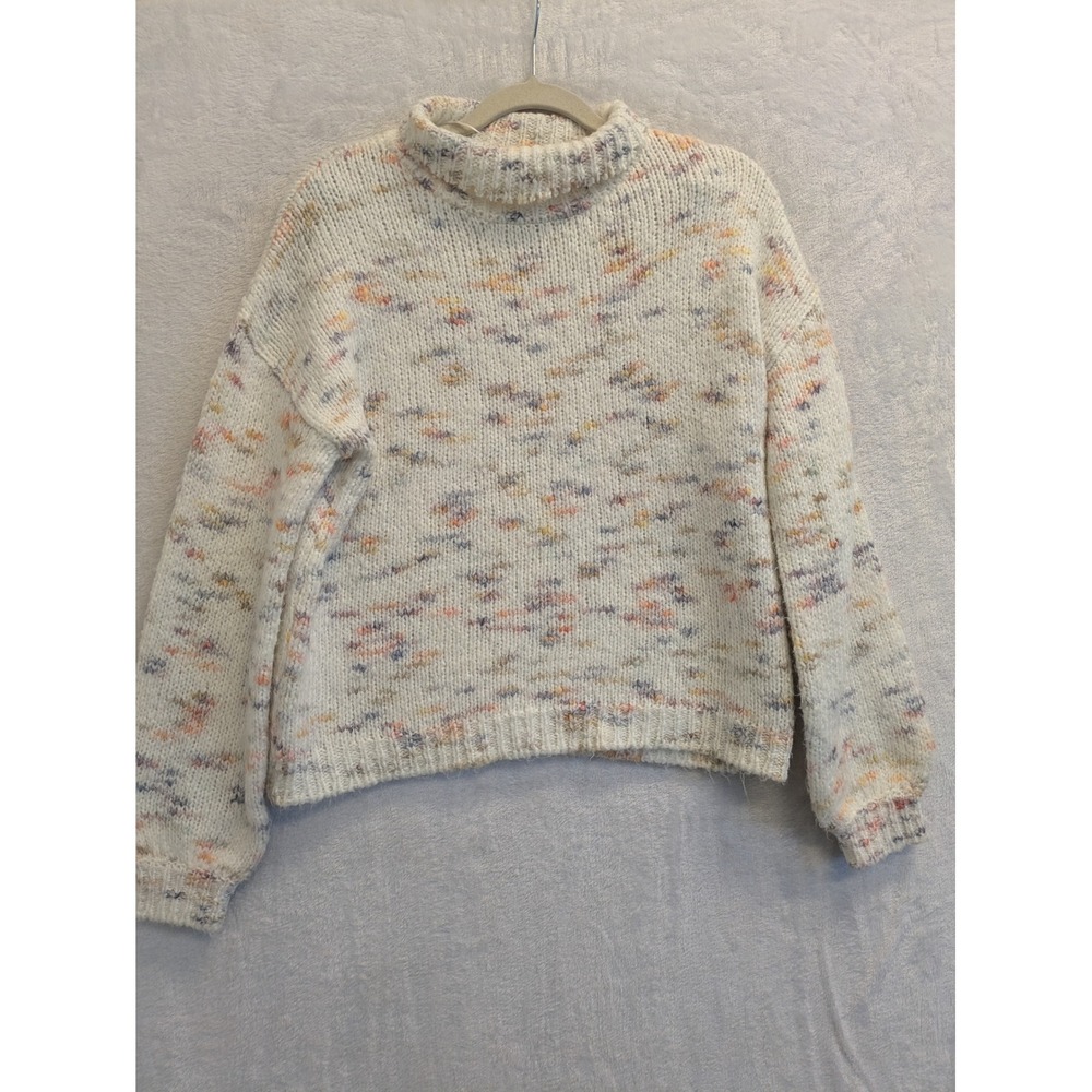 Jessica Simpson XS/S Cream Multi Knit‎ Turtleneck Sweater Pullover